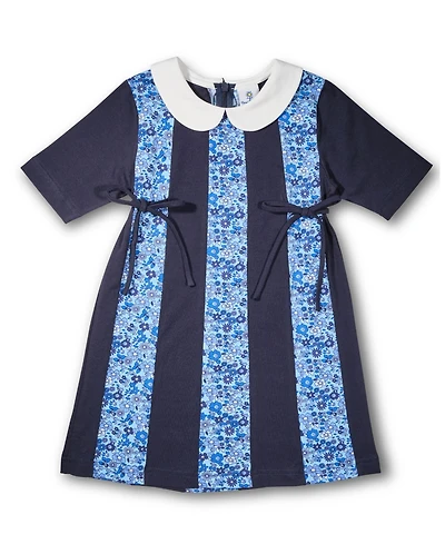 Florence Eiseman Little Girls Floral Print Knit Colorblock Dress