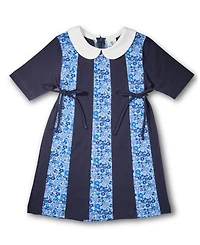 Florence Eiseman Little Girls Floral Print Knit Colorblock Dress