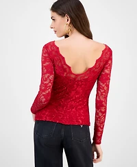 Guess Women's Nataliya Long-Sleeve Lace Top