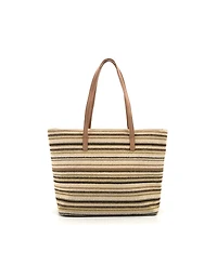 Like Dreams Liora Straw Striped Tote Bag
