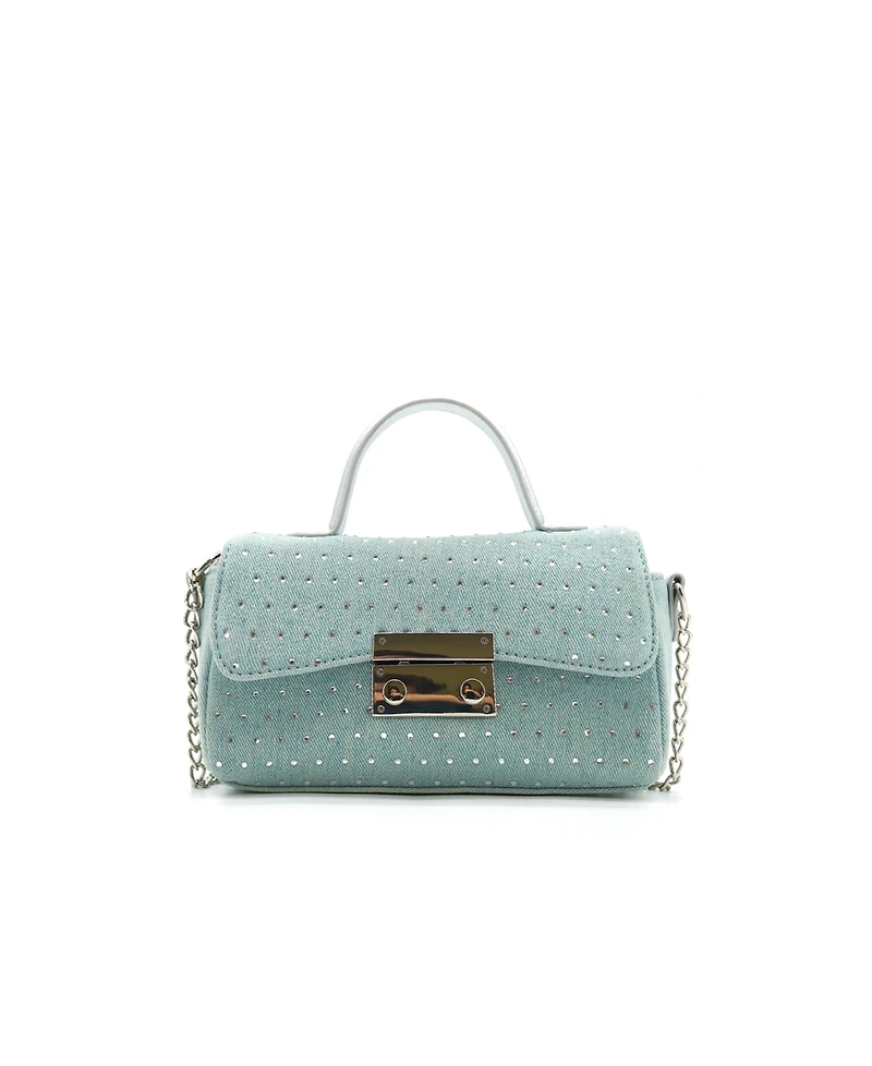 Like Dreams Beagle Studded Denim Crossbody Bag