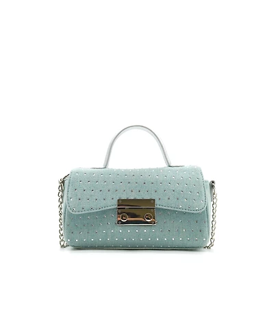 Like Dreams Beagle Studded Denim Crossbody Bag