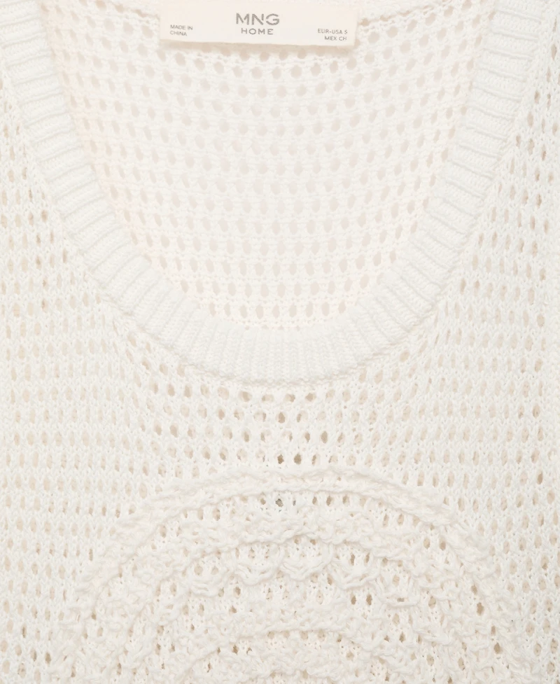 Mango Women's Crochet Cotton Dress