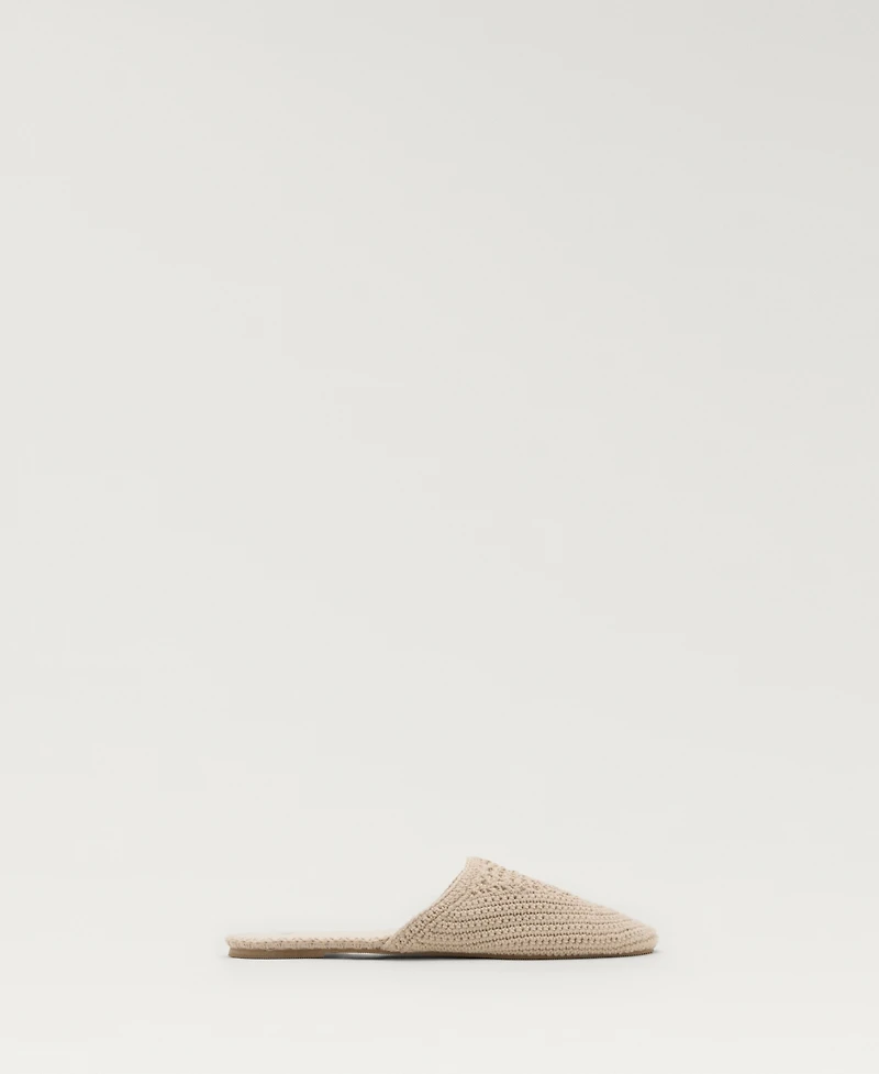 Mango Women's Braided Cotton Slippers