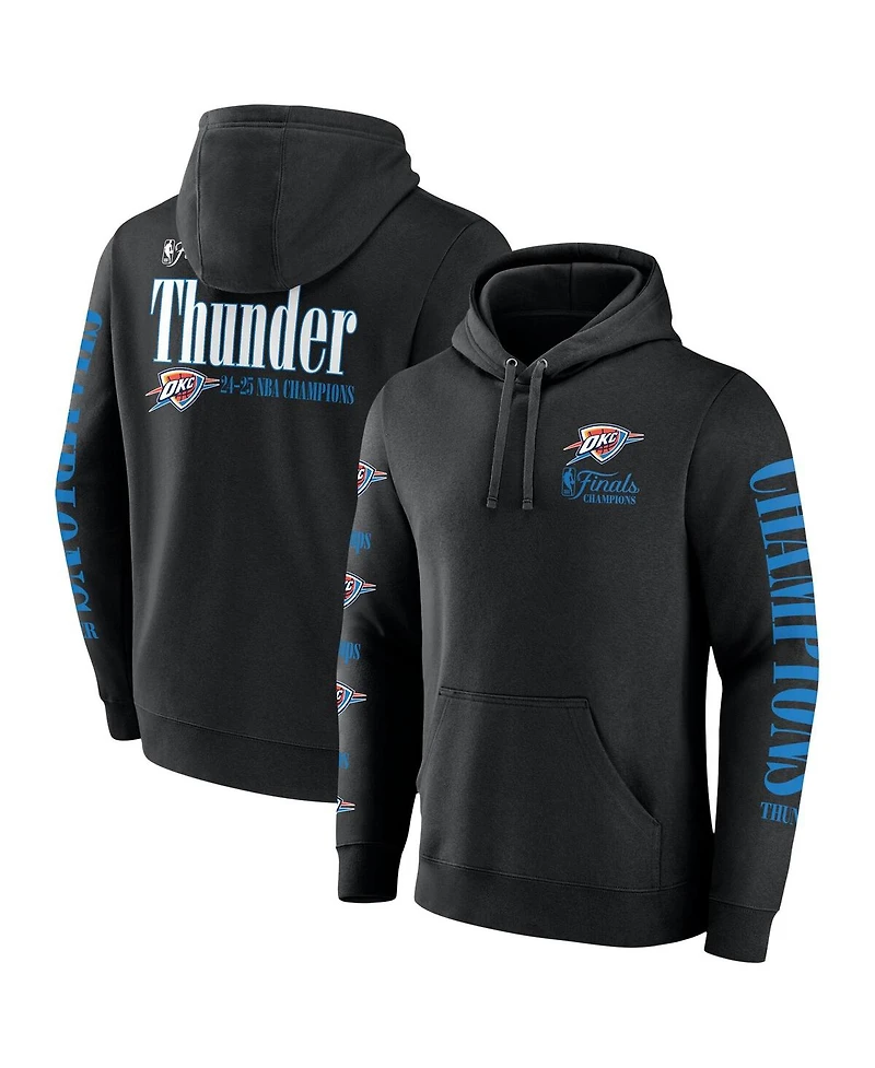 Fanatics Men's Black Oklahoma City Thunder 2025 Nba Finals Champions Open Shot Pullover Hoodie