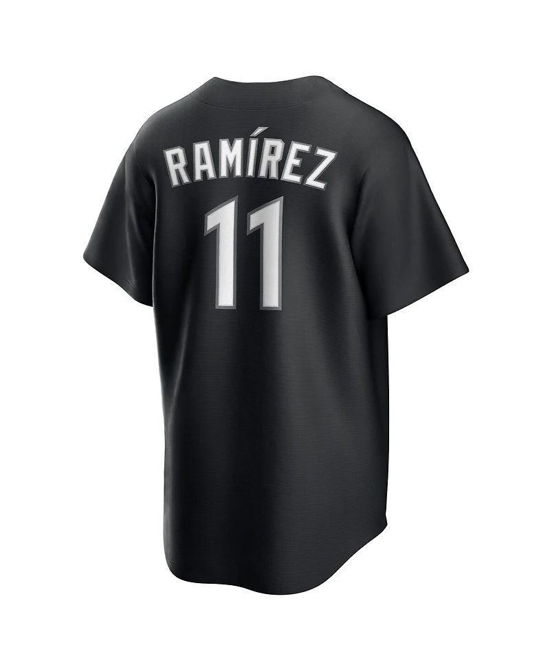 Nike Men's Jose Ramirez Black Cleveland Guardians Lights Out Replica Player Jersey