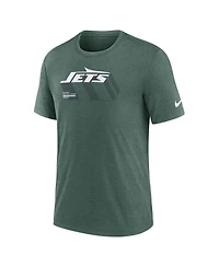 Nike Men's Heather Green New York Jets Long Pass Tri-Blend T-Shirt