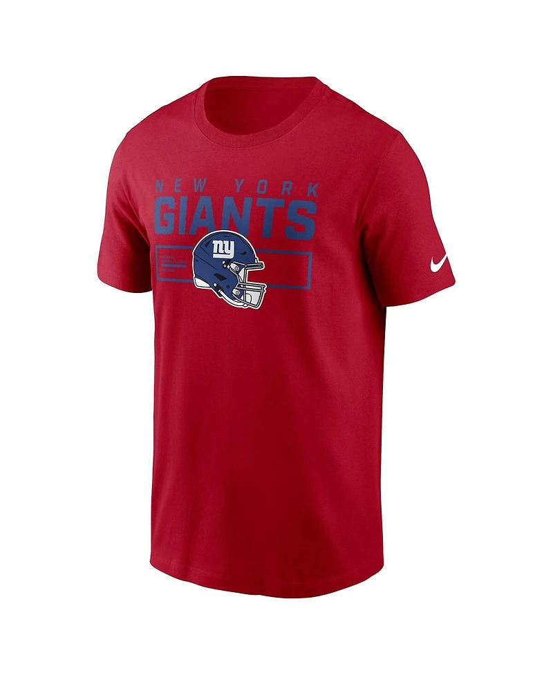 Nike Men's Red New York Giants Primetime Helmet Essential T-Shirt
