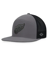 Fanatics Men's Charcoal/Black Detroit Red Wings Fairweather Adjustable Hat