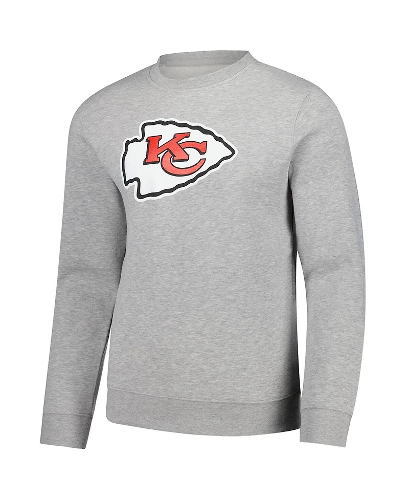 Fanatics Men's Gray Kansas City Chiefs Fleece Pullover Sweatshirt