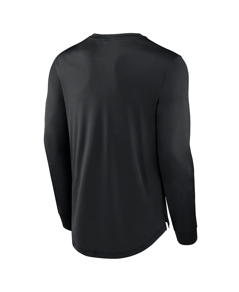 Fanatics Men's Black Philadelphia Eagles Blackout Long Sleeve T-Shirt