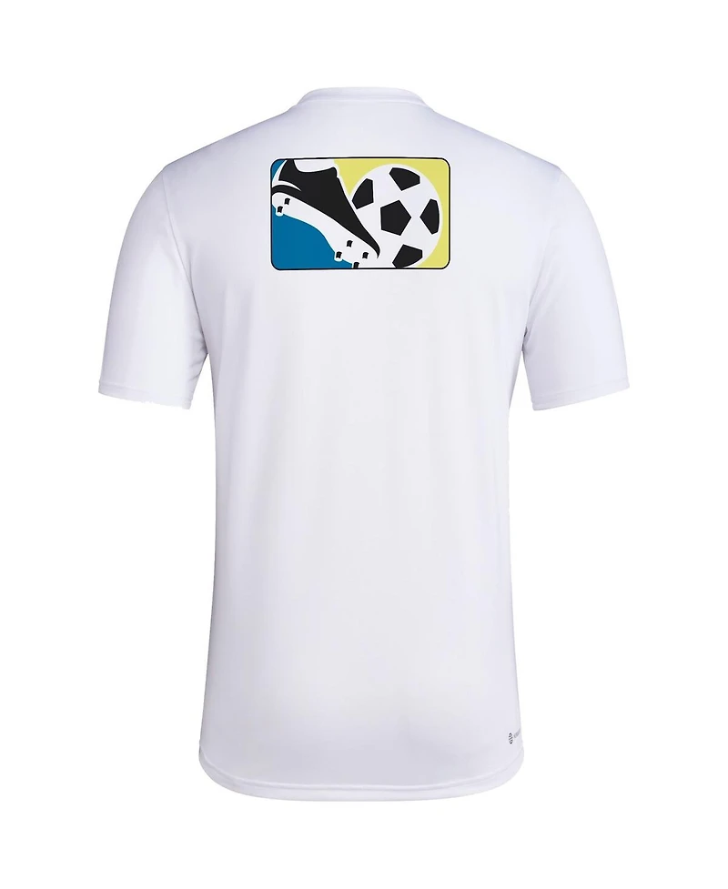 Adidas Men's White Sporting Kansas City 2024 Jersey Hook Pre-Match T-Shirt