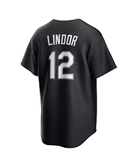 Nike Men's Francisco Lindor Black New York Mets Lights Out Replica Player Jersey