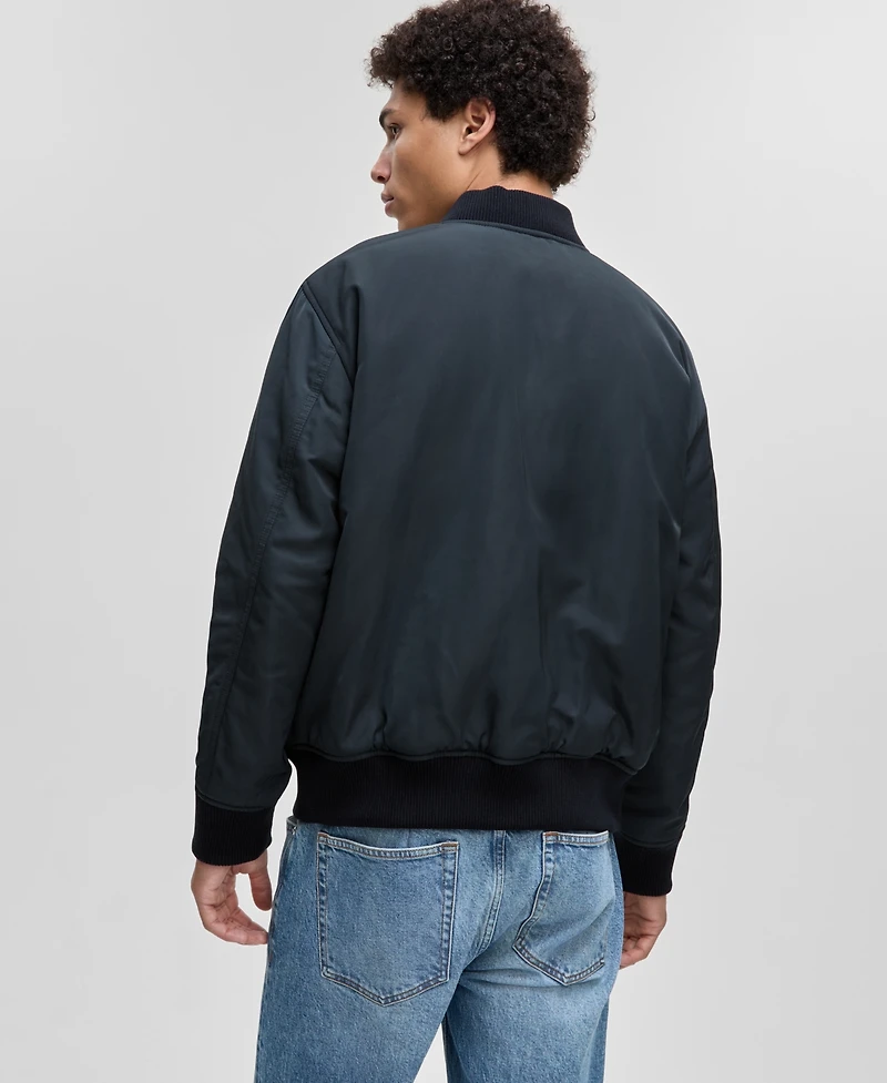 Mode of One Men's Relaxed-Fit Reversible Bomber Jacket, Macy's Exclusive