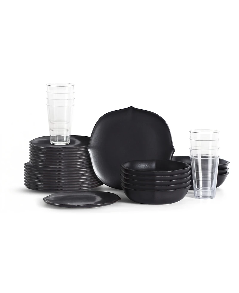 Stone Lain Baskerville 32 Pc. Dinnerware & Glassware Set, Service for 8
