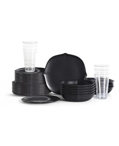 Stone Lain Baskerville 32 Pc. Dinnerware & Glassware Set, Service for 8