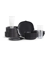 Stone Lain Baskerville 32 Pc. Dinnerware & Glassware Set, Service for 8