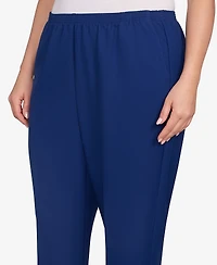 Alfred Dunner Plus Classic Poly Accord Medium Length Pants