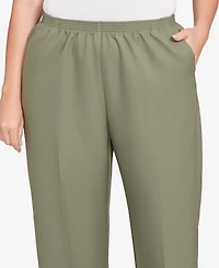 Alfred Dunner Plus Size Classic Poly Accord Medium Length Pants