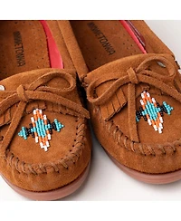 Minnetonka Women's Nizhoni Suede Beaded Moccasins