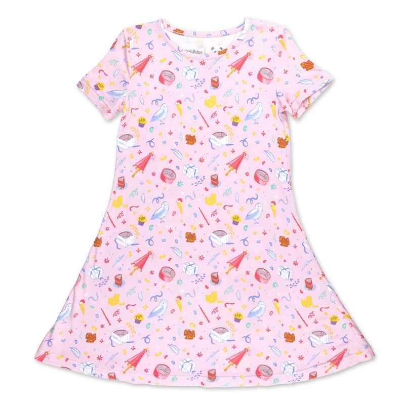 Bellabu Bear Girls' Happee Birthdae Harry Short Sleeve Dress