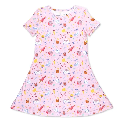 Bellabu Bear Girls' Happee Birthdae Harry Short Sleeve Dress