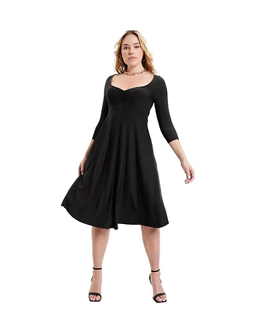 June + Vie Women's Sweetheart Swing Dress
