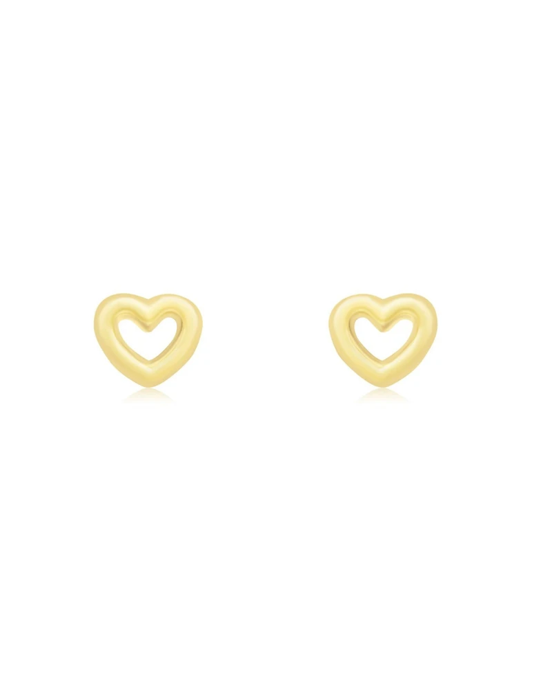 The Lovery Baby Open Heart Screw Back Stud Earrings 14K Gold