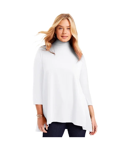 June + Vie Women's One+Only Mock-Neck Tunic