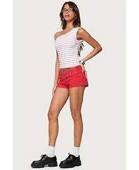 Edikted Women's Keryn Striped Asymmetric Top