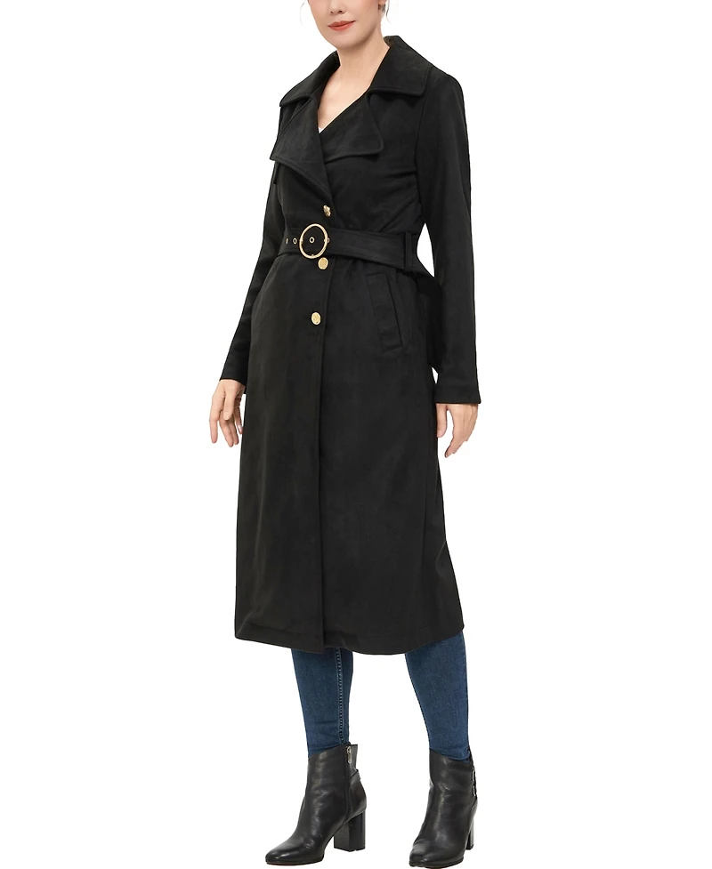 Kimi + Kai Women's Natalia Faux Suede Trench Coat