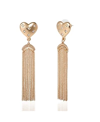 BCBGeneration Tassel Heart Drop Earrings