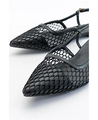 Prologue Shoes Brace Blue Mesh Flat Sandal (Women)