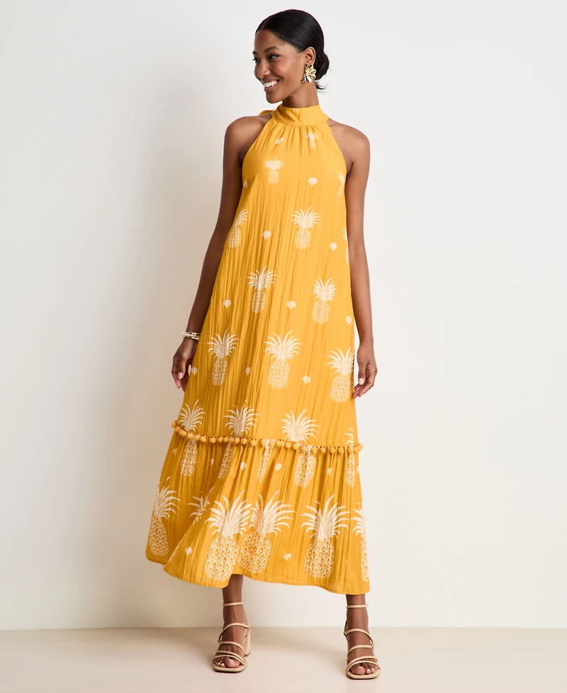 Women's Pineapple-Print Maxi Dress, Macy's Exclusive - On 34th | Alix Friedberg Capsule Collection