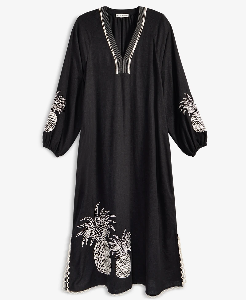 Women's Pineapple-Embroidered Shift Dress, Macy's Exclusive - On 34th | Alix Friedberg Capsule Collection
