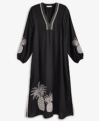 Women's Pineapple-Embroidered Shift Dress, Macy's Exclusive - On 34th | Alix Friedberg Capsule Collection