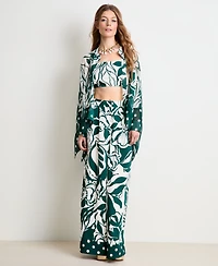 Women's Vine-Print Wide-Leg Pants, Macy's Exclusive - On 34th | Alix Friedberg Capsule Collection