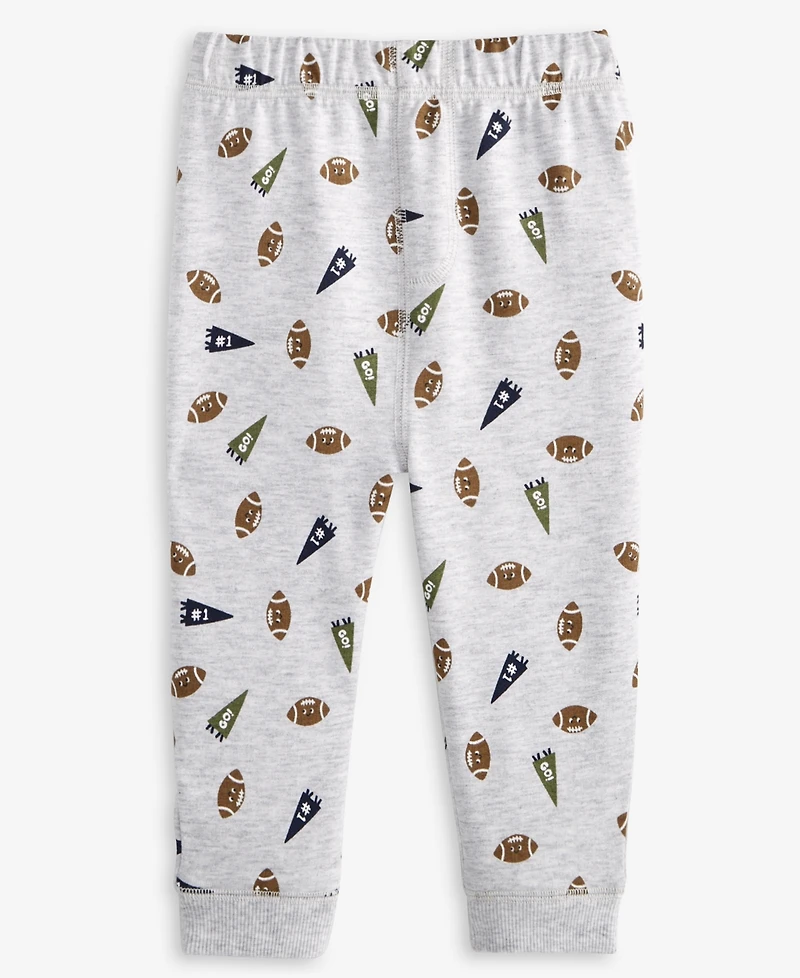 First Impressions Baby Boys Football-Print Jogger Pants, Exclusively at Macy's