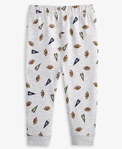 First Impressions Baby Boys Football-Print Jogger Pants, Exclusively at Macy's