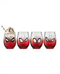 JoyJolt Spidey Sense Stemless Drinking Glasses, Set of 4