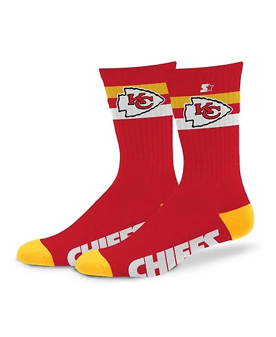 Starter Men's and Women's Kansas City Chiefs Team Color Two-Stripe Crew Socks