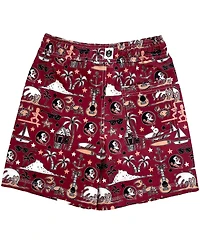 Wes & Willy Big Boys and Girls Garnet Florida State Seminoles Luau Swim Trunks