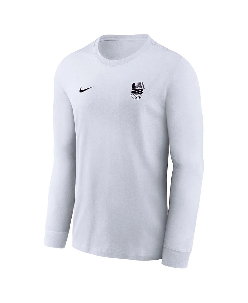 Nike Men's White La 2028 Summer Legend Performance Long Sleeve T-Shirt