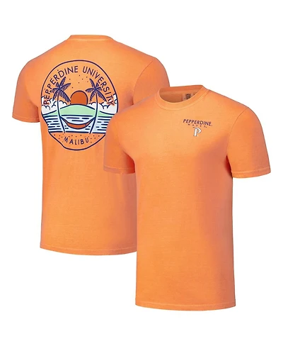 Image One Men's and Women's Orange Pepperdine Waves Scenic Comfort Colors T-Shirt
