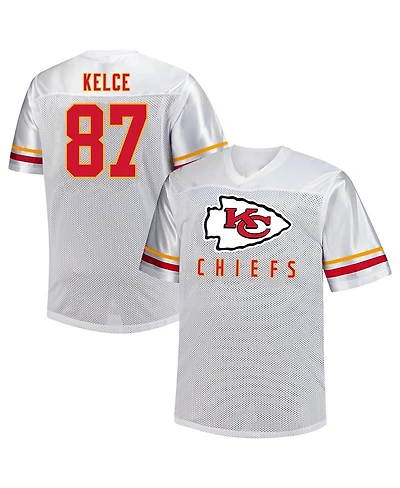 Fanatics Men's Travis Kelce White Kansas City Chiefs Big Tall V-Neck Fashion Jersey