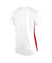 Fanatics Women's White San Francisco 49ers Plus Glitter Lace-Up V- Neck T-Shirt