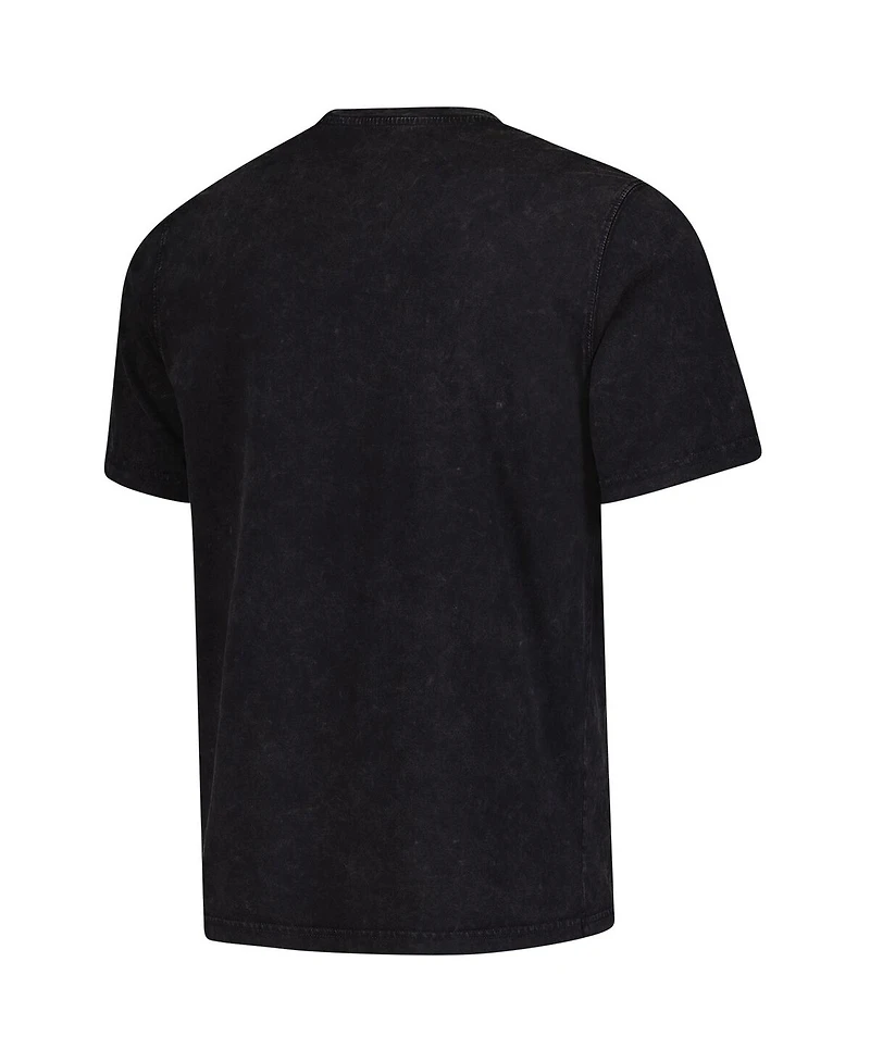 Sportiqe Men's and Women's Black Indiana Fever Rock Roll Collection Angus Mineral Wash T-Shirt