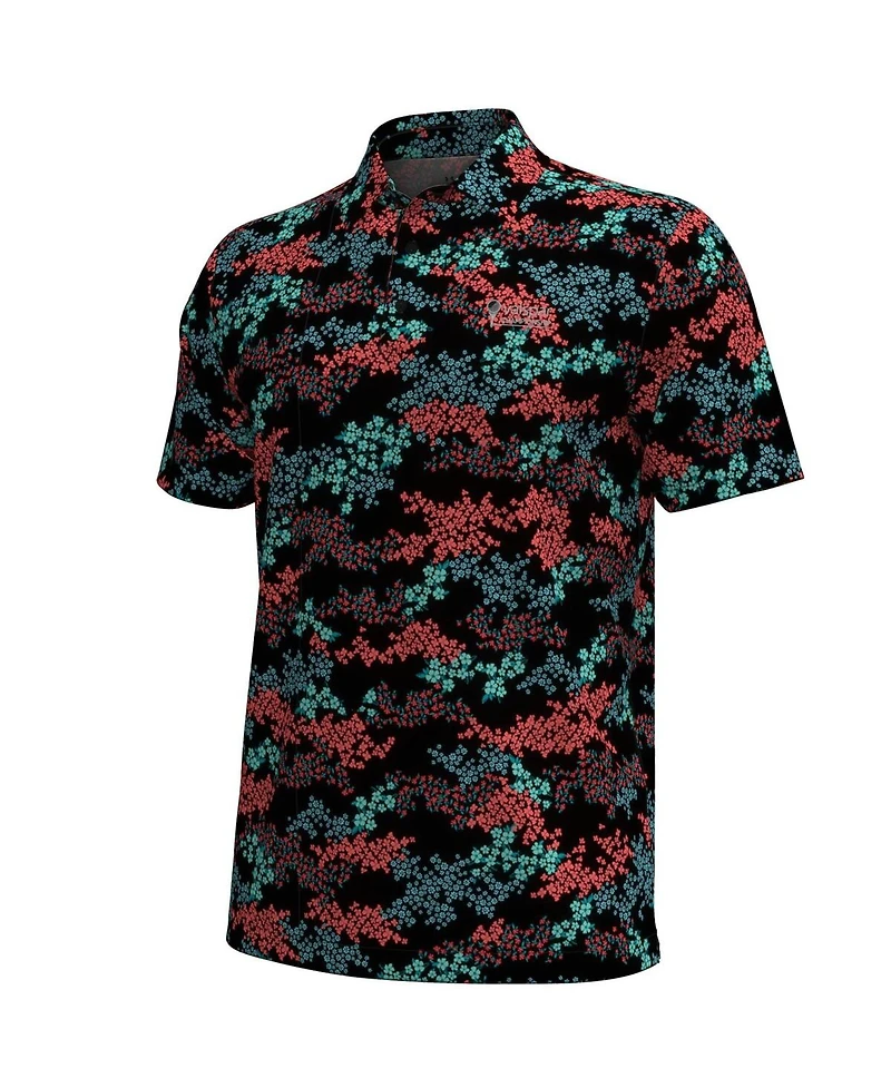 Under Armour Men's Black Valspar Championship Playoff 3.0 Azalea Print Polo Shirt
