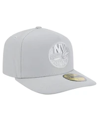 New Era Men's Gray York Islanders Color Pack A-Frame 59FIFTY Fitted Hat