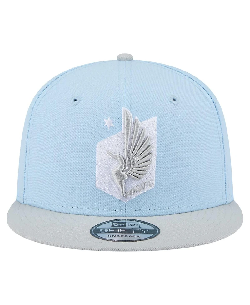 New Era Men's Light Blue Minnesota United Fc Color Pack Two-Tone 9FIFTY Snapback Hat